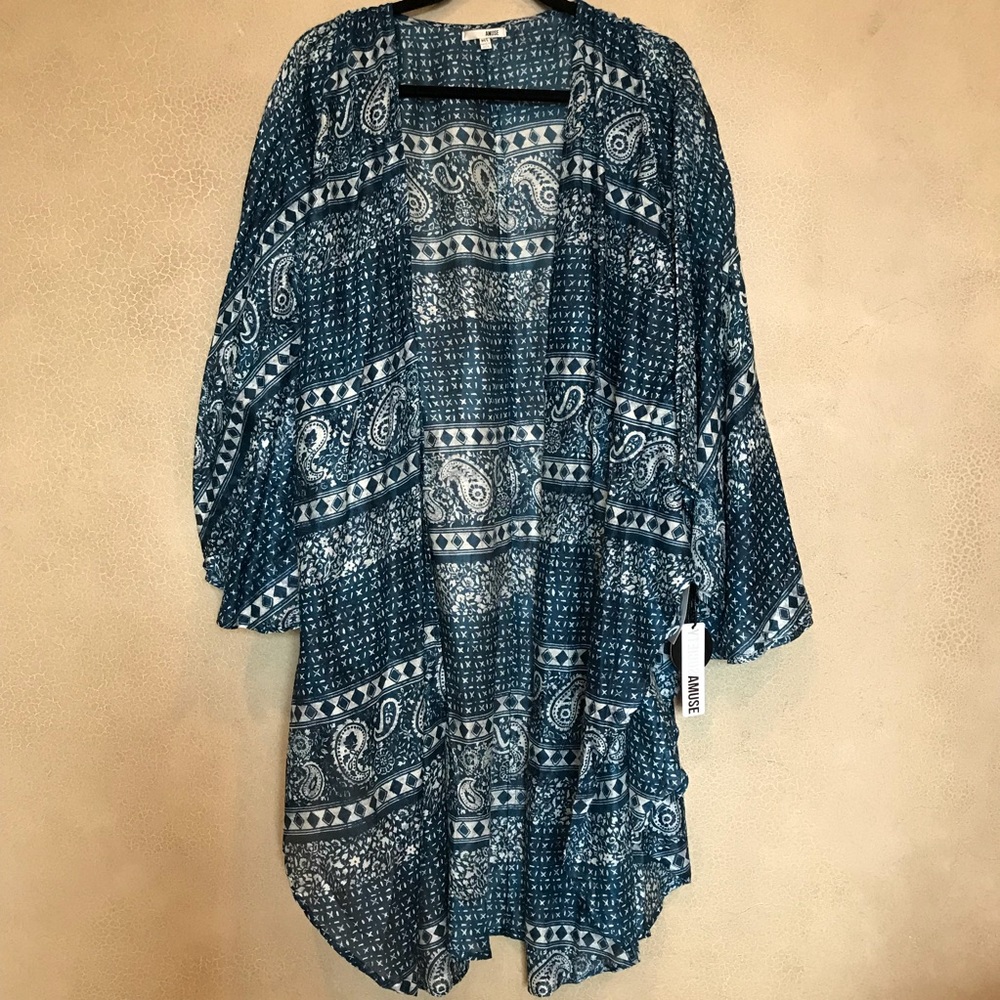 AMUSE SOCIETY BOHO KIMONO PRINT NWT - Picture 5 of 8